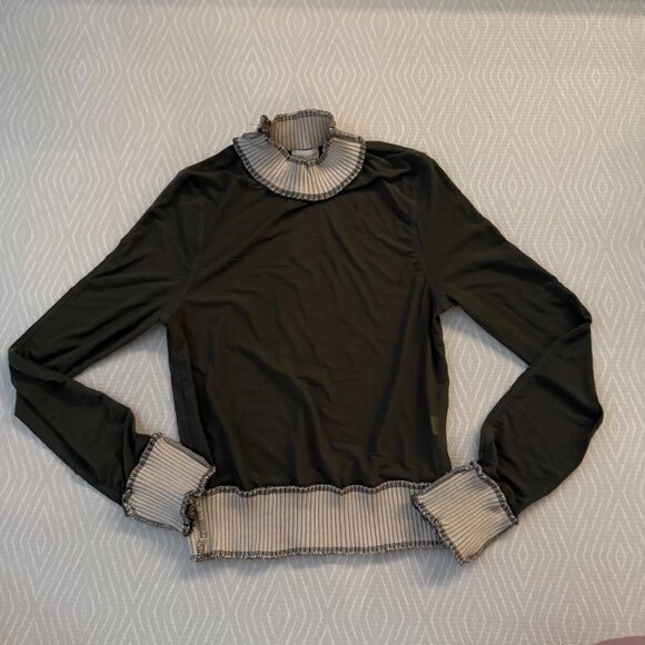 NWT Gilded Intent Sheer Green Shirt Size Large - Picture 1 of 2